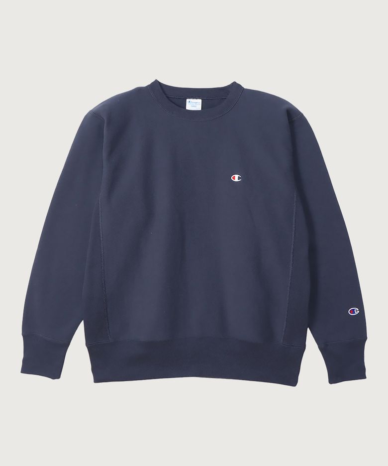 리버스위브 블루택 C로고 루즈핏 기모 스웨트셔츠 Dark Navy