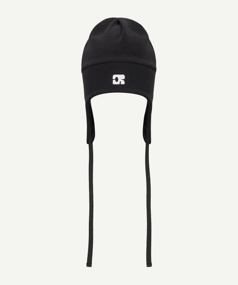 CR EMBLEM FLEECE EARFLAP_BLACK