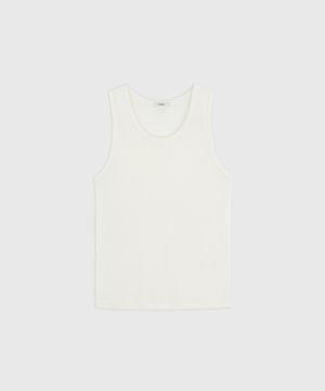 TENCEL COTTON SILKY SLEEVELESS EGG SHELL