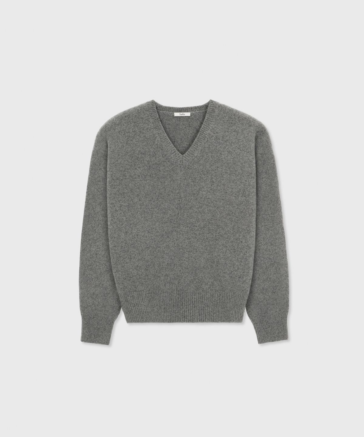 타일레(TAILLE) PARMA WOOL TL CLASSIC V-NECK SWEATER GRIS