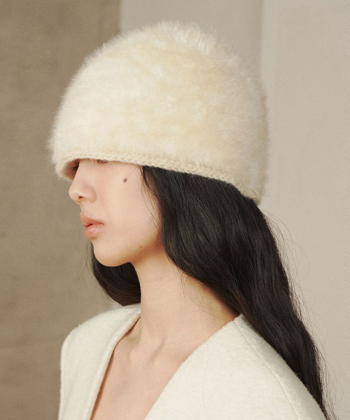 베르소(VERSO) Shearling Alpaca Hat
