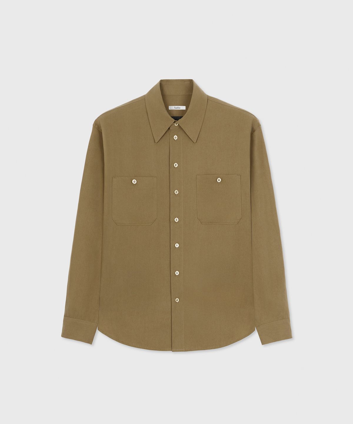 타일레(TAILLE) DRIFT TENCEL PATROL SHIRT COGNAC