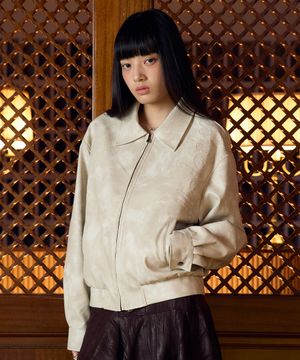 MY MELODY VEGAN LEATHER JACKET(BEIGE)