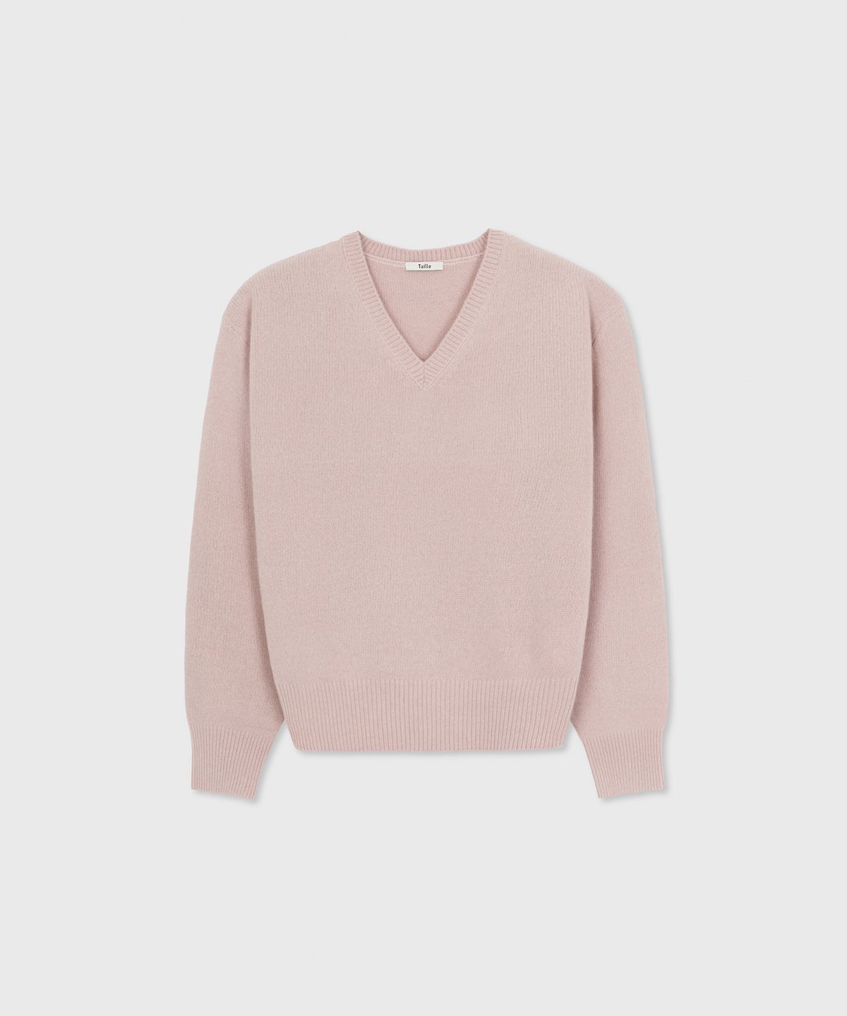 타일레(TAILLE) PARMA WOOL TL CLASSIC V-NECK SWEATER ROSY