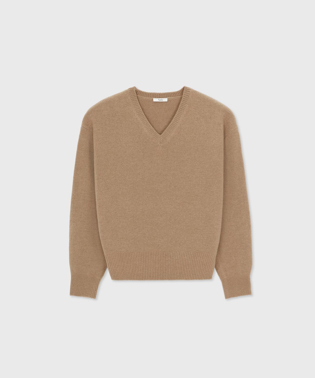 타일레(TAILLE) PARMA WOOL TL CLASSIC V-NECK SWEATER CAMEL