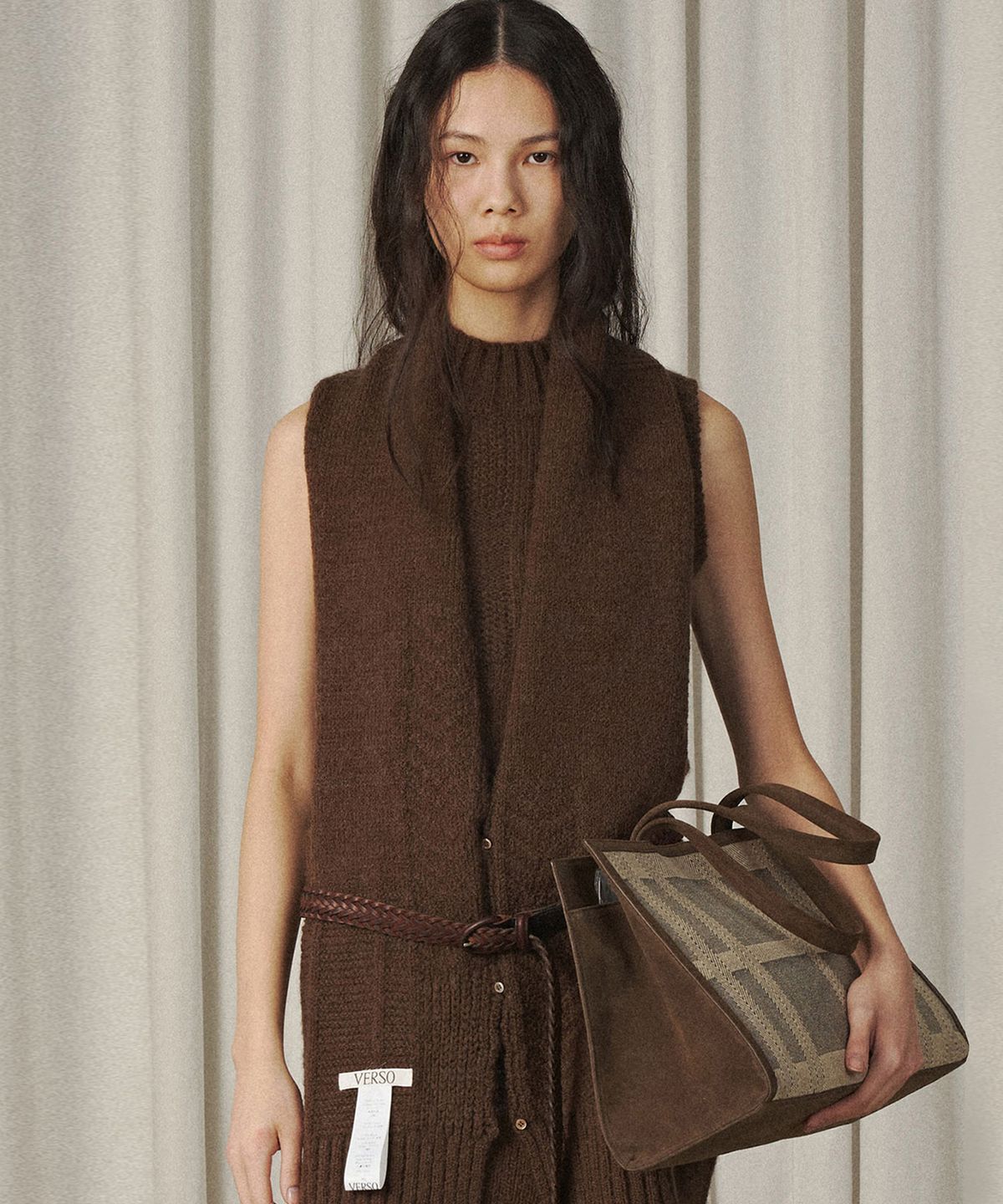 베르소(VERSO) Kid Mohair Mixed Knit Vest