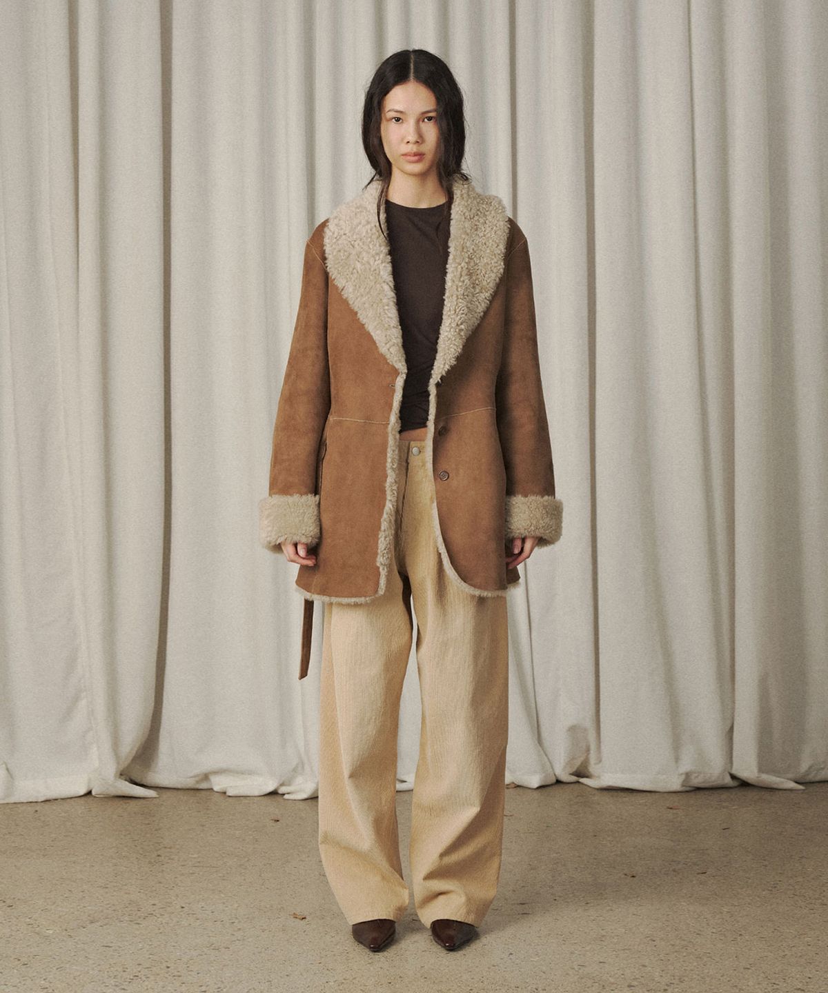 베르소(VERSO) Reversible Shawl Collar Shearing Jacket