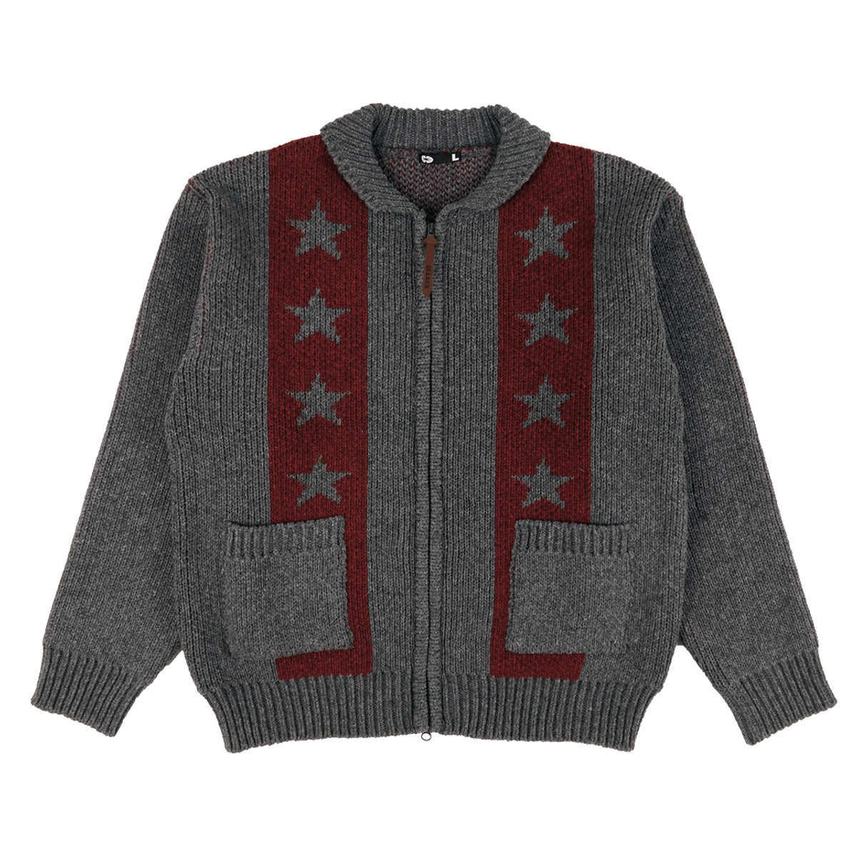 이알티알(ERTR) Space Cow Cowichan Knit Jacket Grey