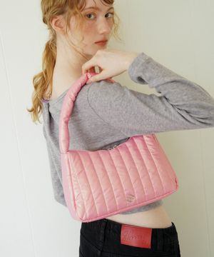 스너글 패딩 토트백_핑크