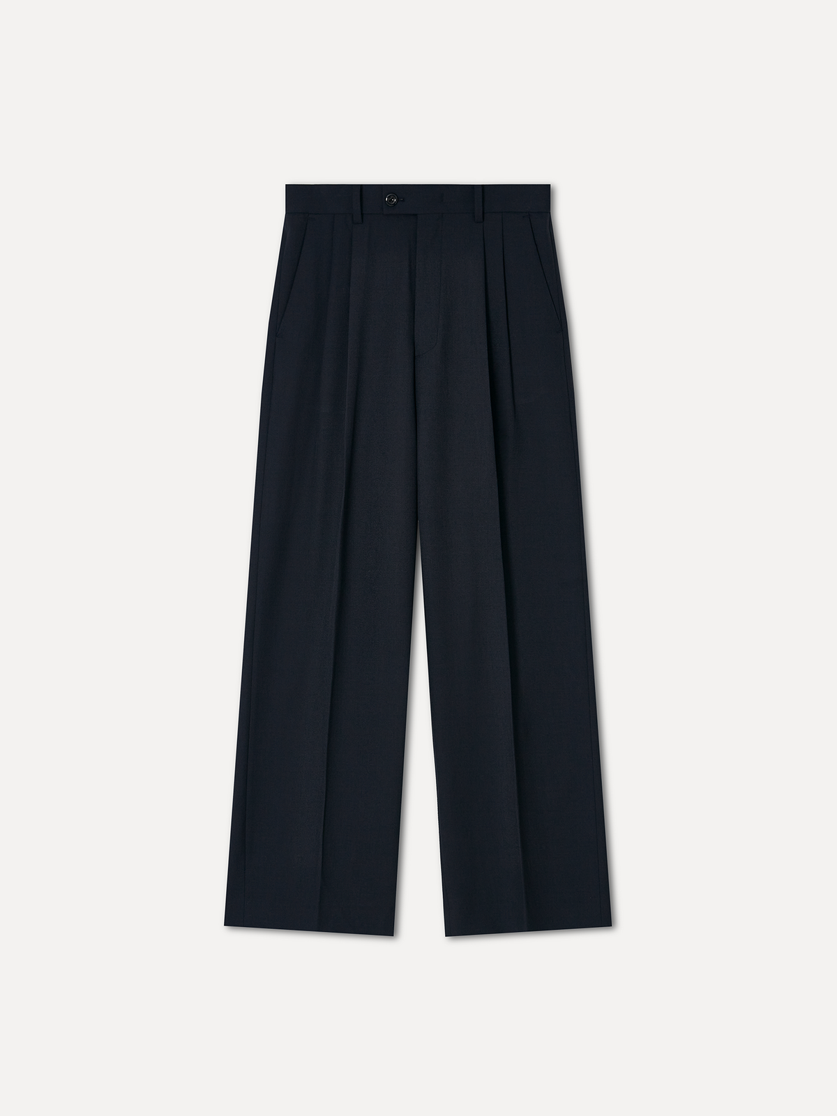 라벨아카이브(LABELARCHIVE) W Cove pleated wide fit pants navy
