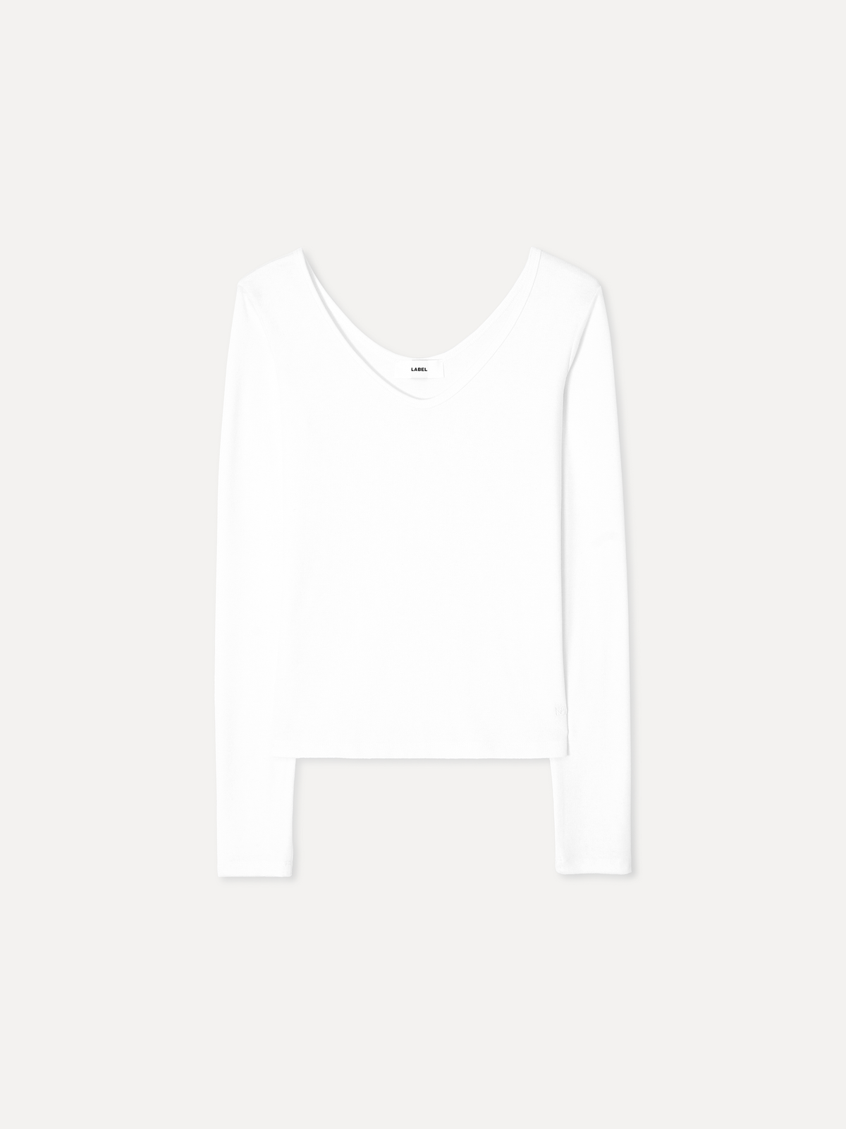 라벨아카이브(LABELARCHIVE) W Milla soft touch V-neck top white