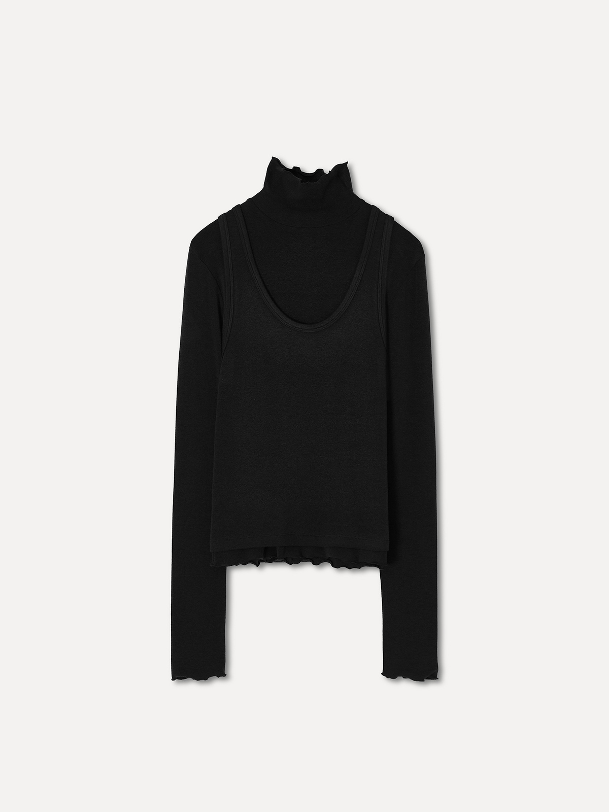 라벨아카이브(LABELARCHIVE) W Una wool turtleneck & tank black