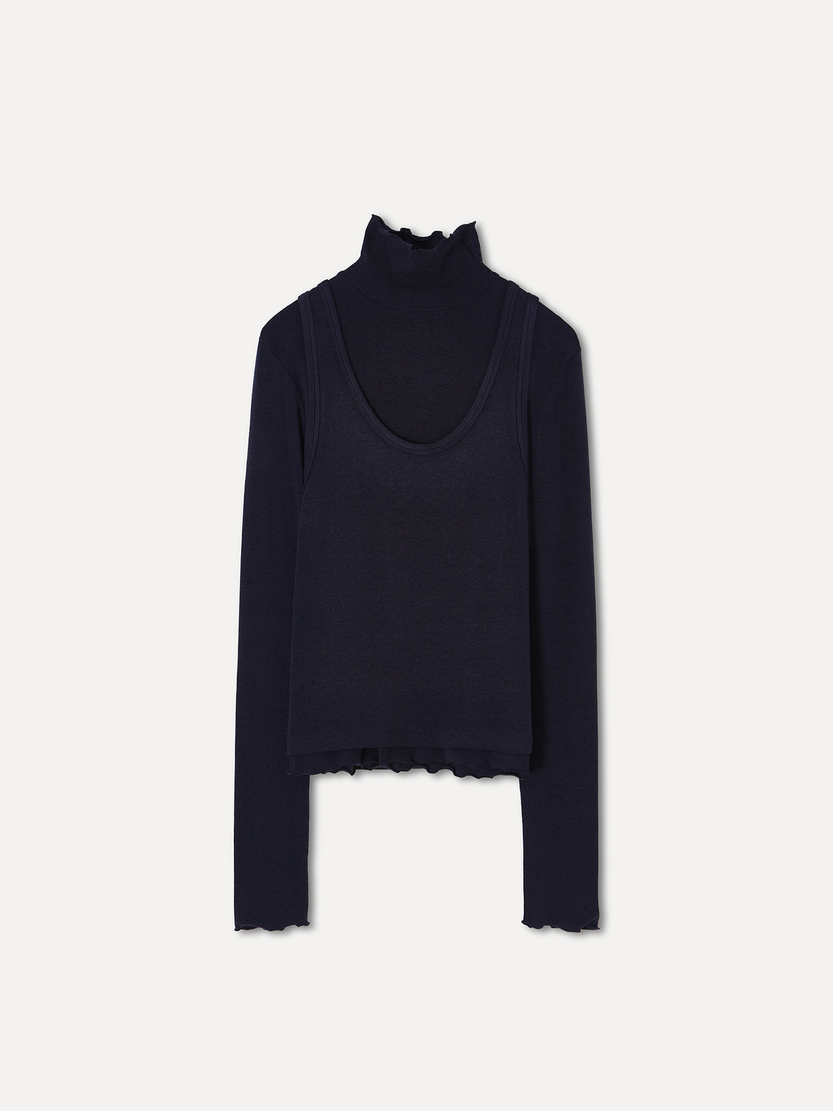 라벨아카이브(LABELARCHIVE) W Una wool turtleneck & tank navy