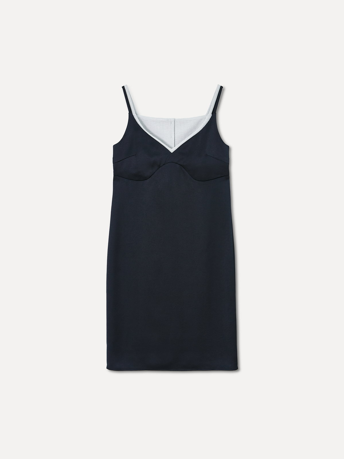 라벨아카이브(LABELARCHIVE) W Olga layered slip dress navy