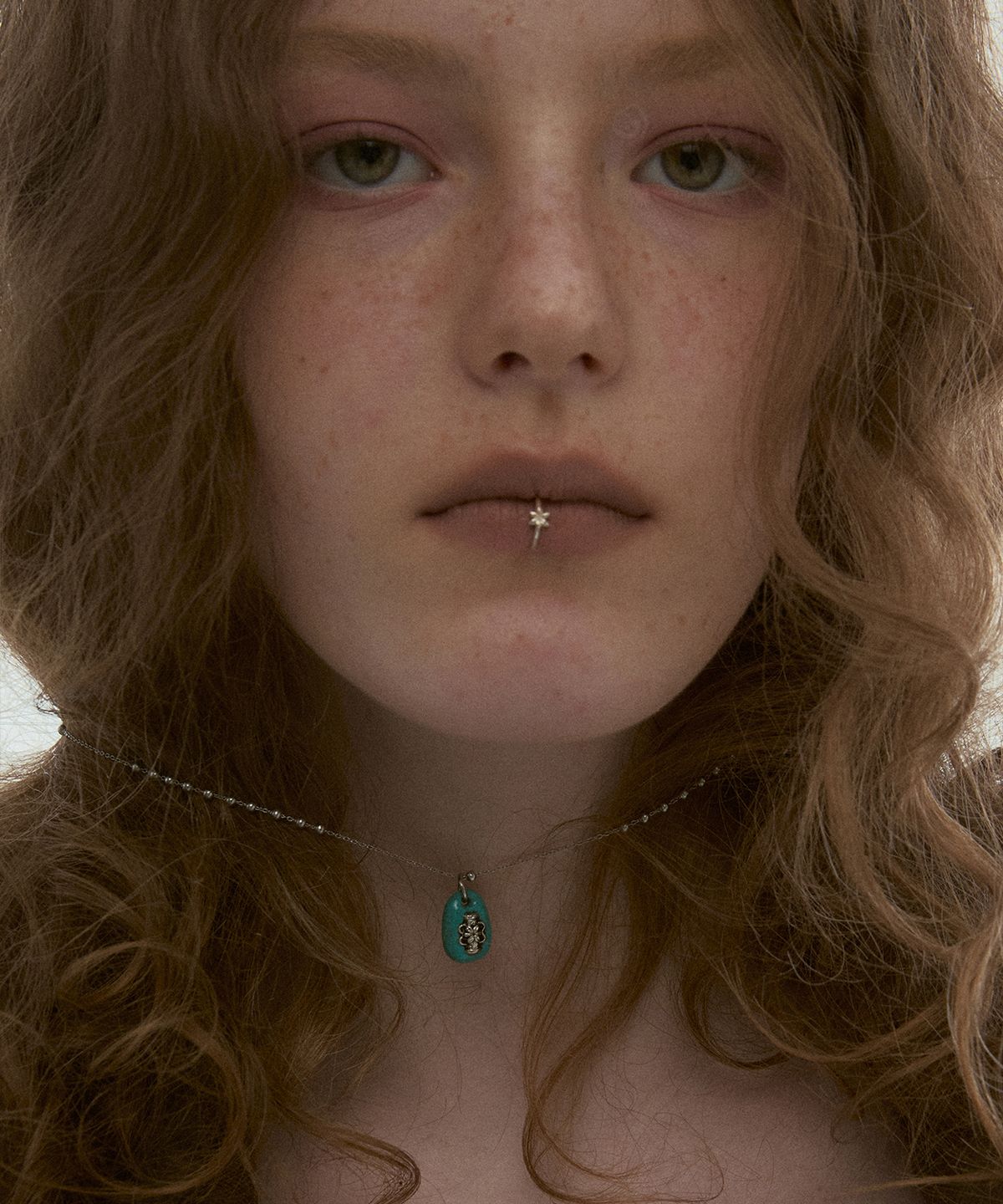 엔프프(NFF) chalice necklace-blue