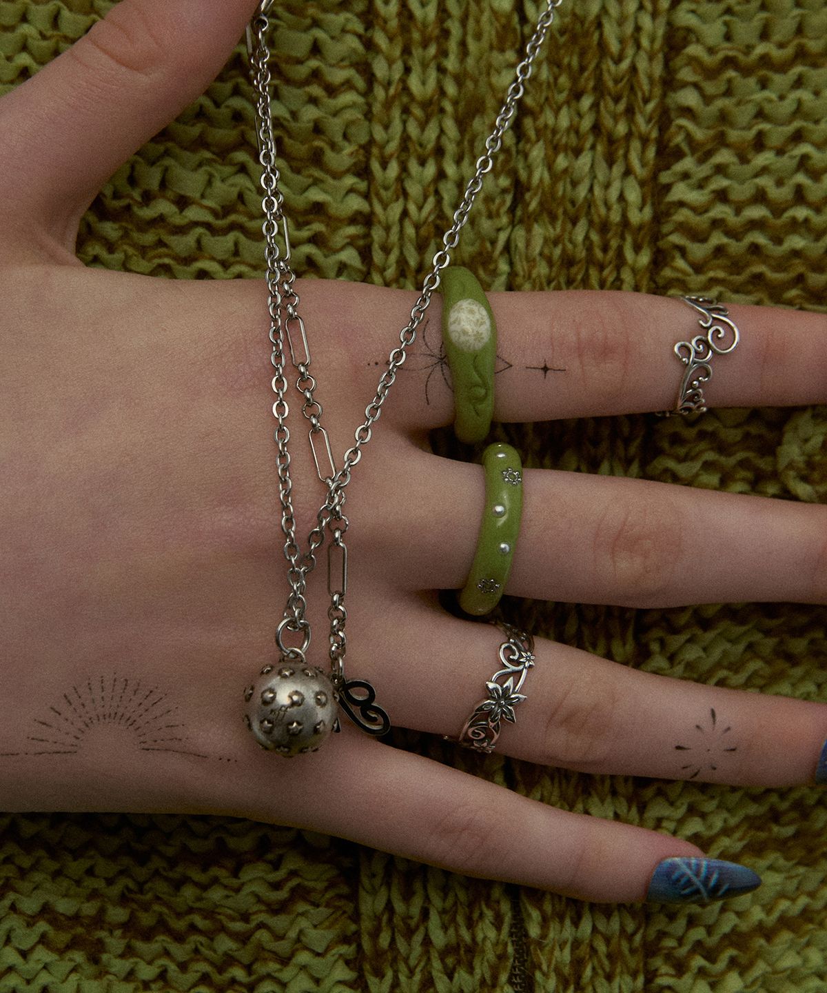 엔프프(NFF) mace necklace-silver