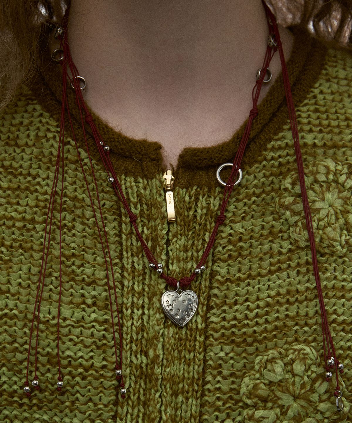 엔프프(NFF) halyard necklace-red