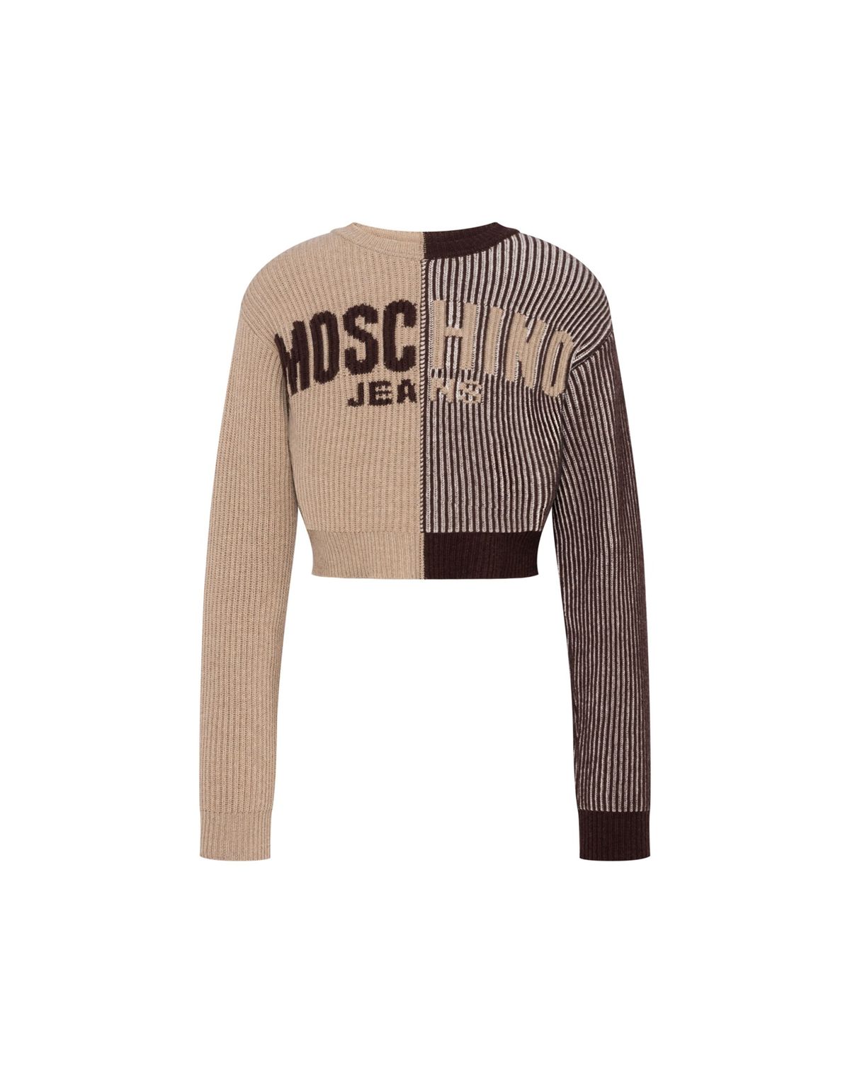 모스키노(MOSCHINO) 진스 인트라시아 크롭 블렌드 니트
