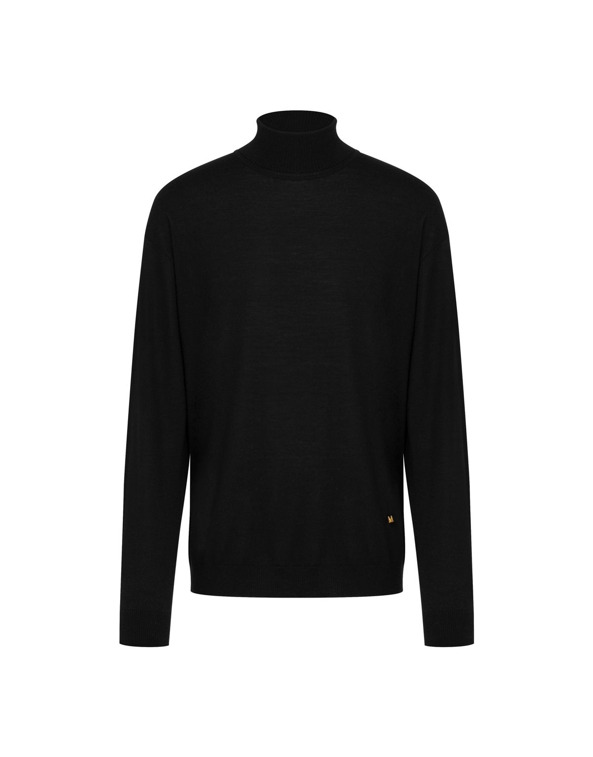 모스키노(MOSCHINO) 골든 엠 울 블렌드 터틀넥 스웨터