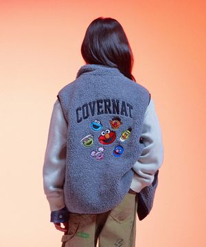 세서미스트리트x커버낫 키즈 베스트 멜란지 그레이 CK2507VT15MG