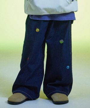 세서미스트리트x커버낫 키즈 유틸리티 스트레이트 핏 데님팬츠 인디고 CK2507IP10IN