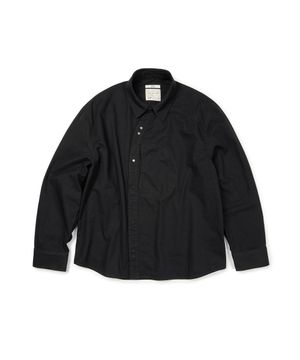 CURVED COTTON SHIRTS (BLACK)