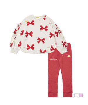 안나 무봉제 니트 바지 상하 세트  [2 CLOLRS ]