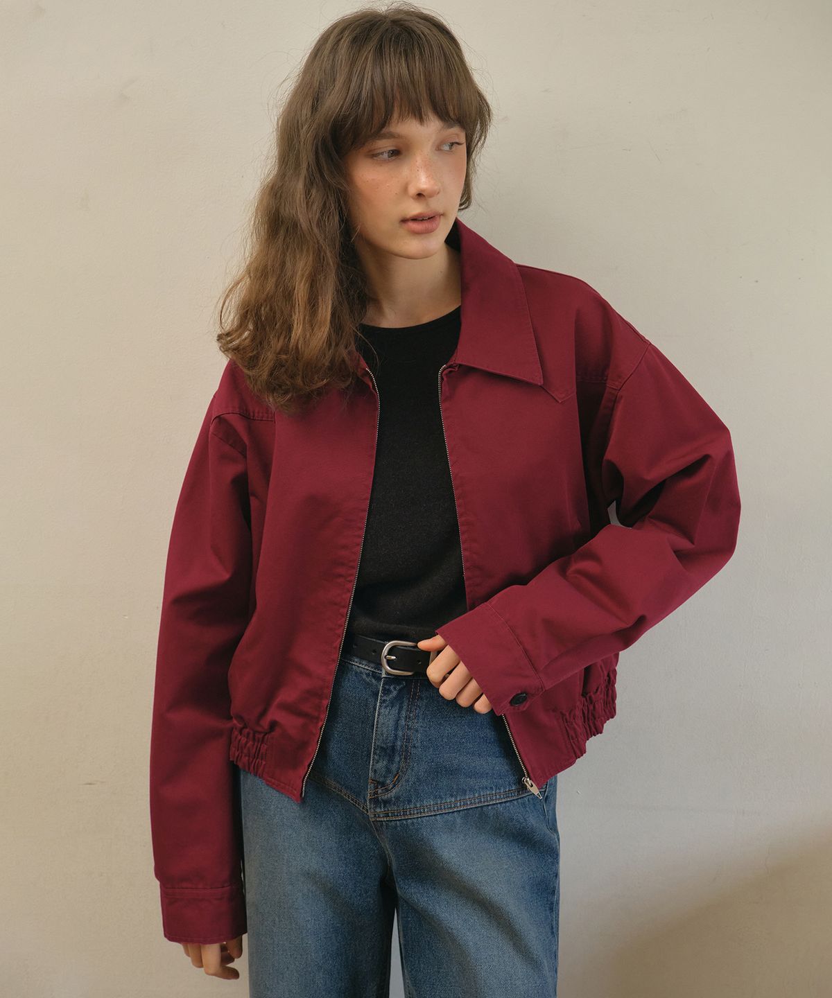 아우어노스텔지아(OURNOSTALGIA) Western bomber jacket_Red(O25-OT05)