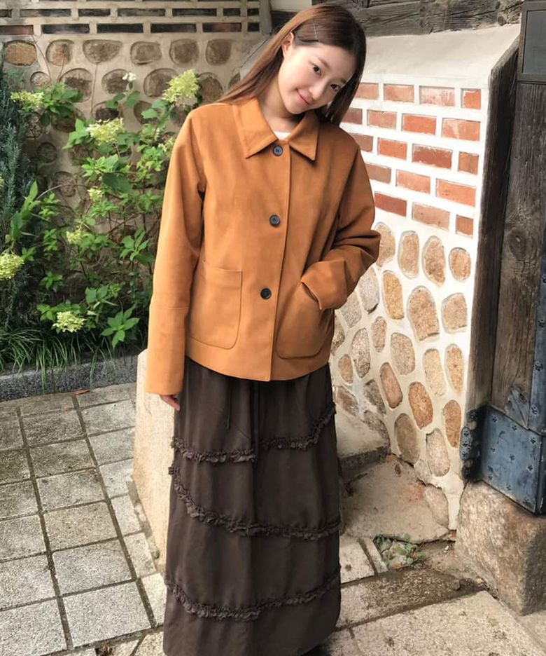 Linger suede jacket_Camel(O25-OT01)