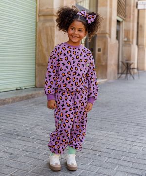 레오파드 상하 세트_보라