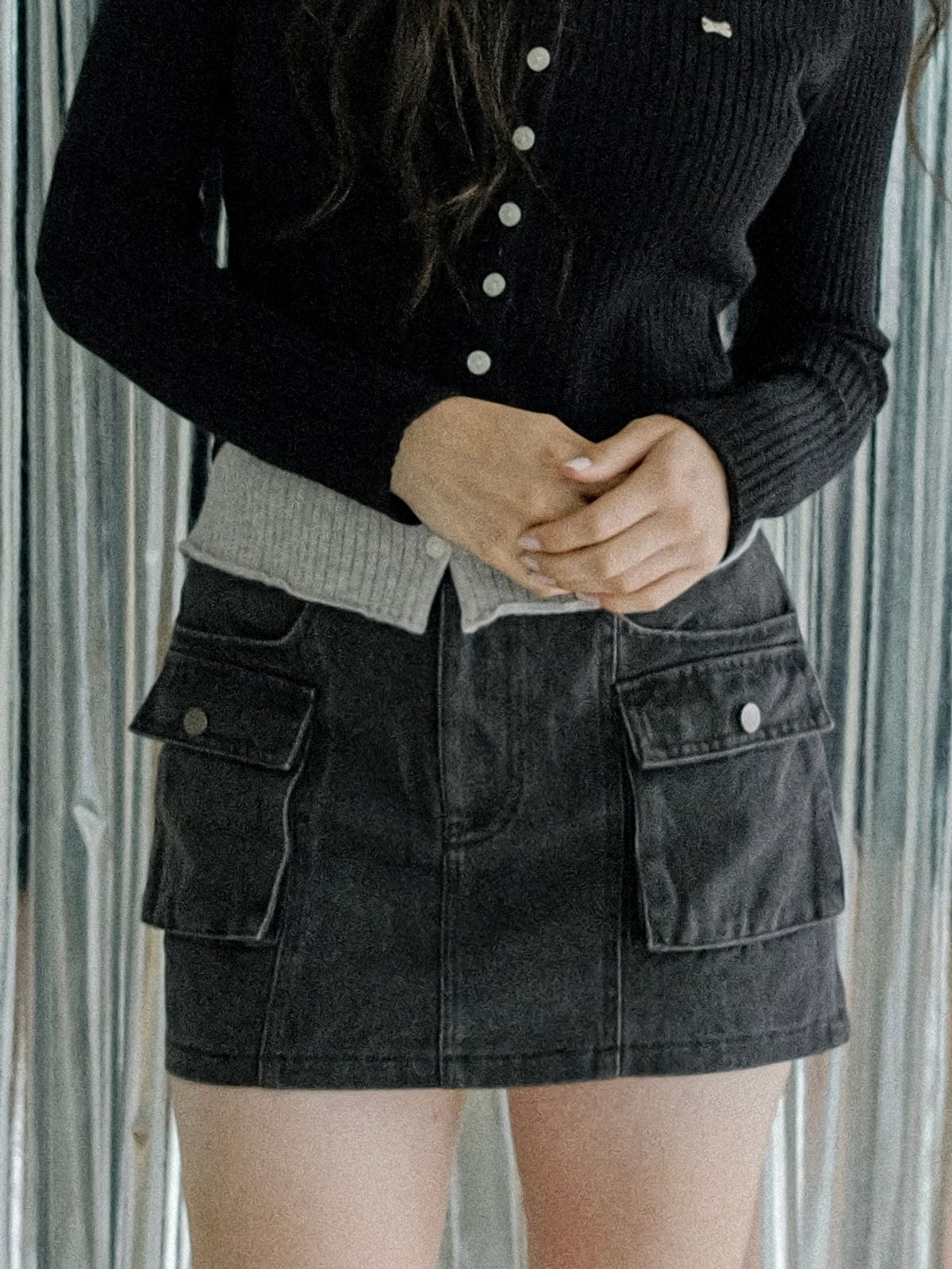 쿨키튼(KOOLKITTEN) Pocket Detail Mini Skirt