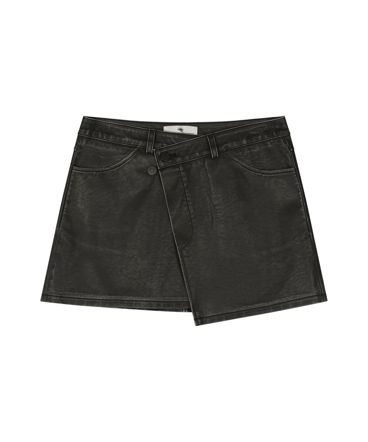 선데이후르츠마켓(SUNDAY FRUIT MARKET) W) VINTAGE LEATHER WRAP SKIRT BLACK