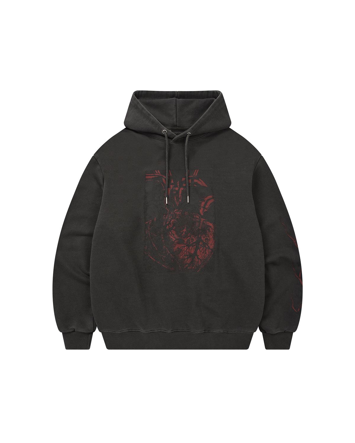 디스펑트(DYSFUNCT) RAGE GARAGE PIGMENT HOODIE (CHARCOAL)