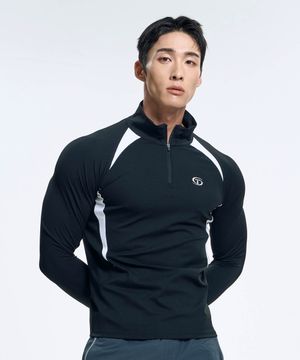 액티브 테크니컬 하프 집업 - Black