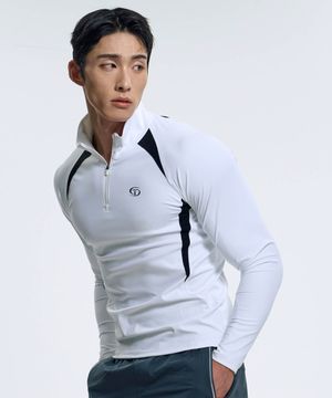 액티브 테크니컬 하프 집업 - White