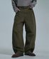 테크니컬 워시드 코튼팬츠 - 카키