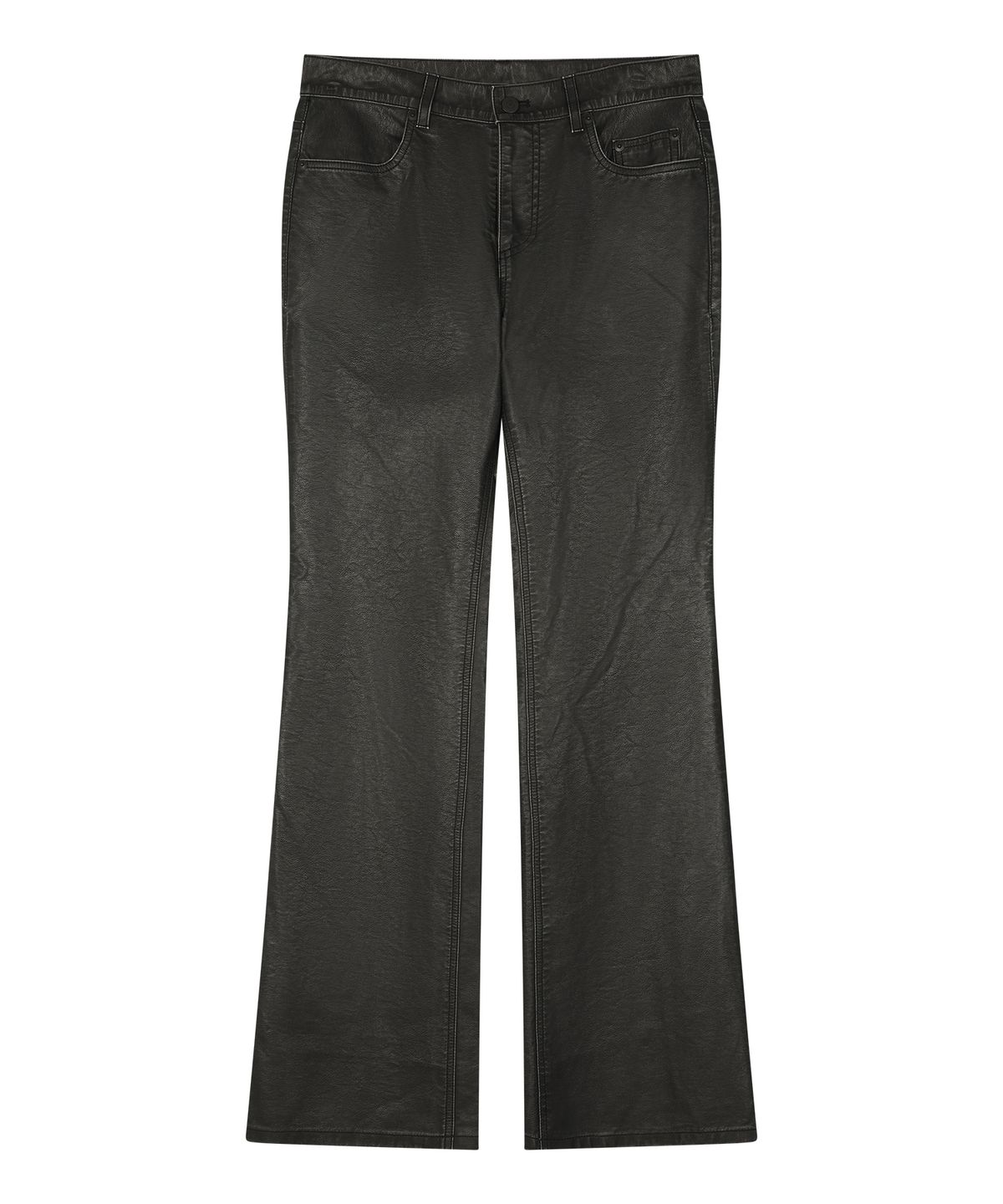선데이후르츠마켓(SUNDAY FRUIT MARKET) W) VINTAGE LEATHER FLARE PANT BLACK