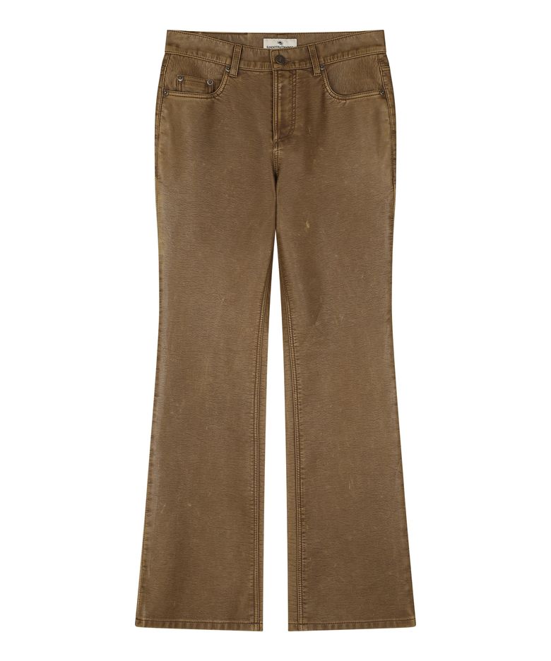 W) VINTAGE LEATHER FLARE PANT BROWN