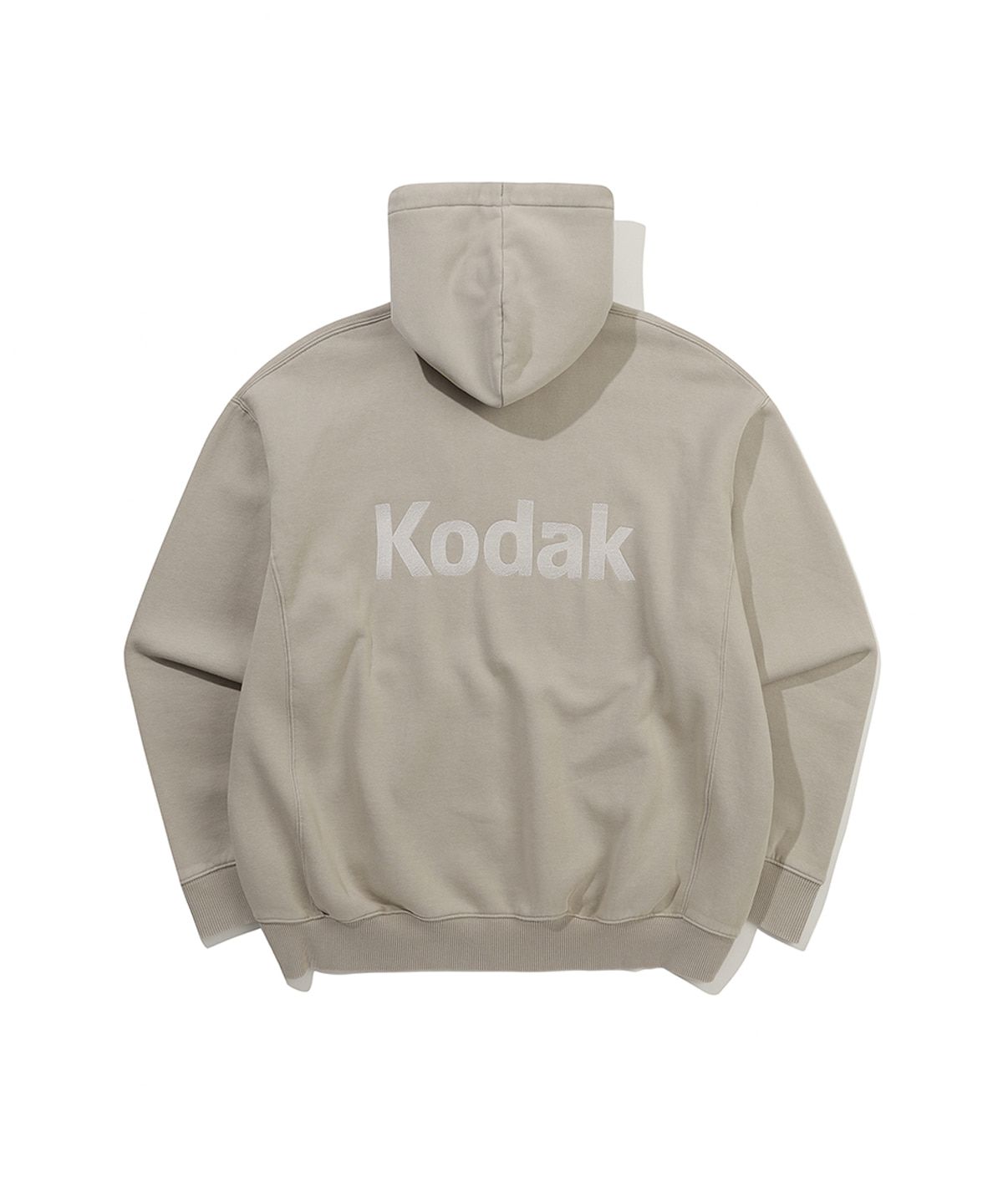 코닥(KODAK) 에센셜 스노우워싱 기모 후드 집업 BEIGE