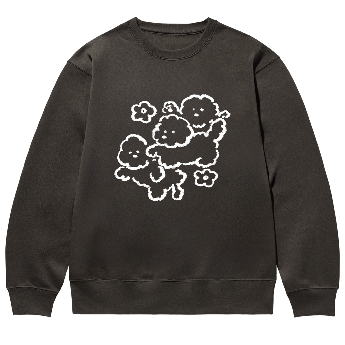 어썸어스(AWESOMEUS) FLOWER AND BICHON SWEAT SHIRTS_4 COLOR