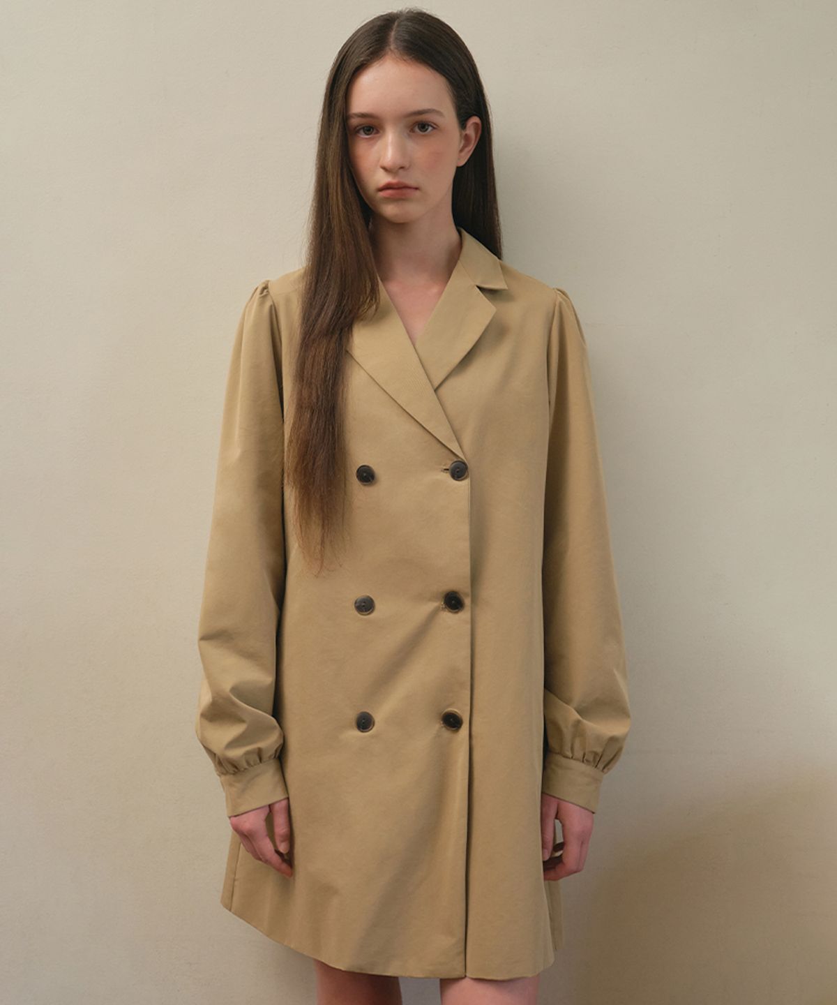 아우어노스텔지아(OURNOSTALGIA) Louvre trench dress_Beige(O25-OPS03)