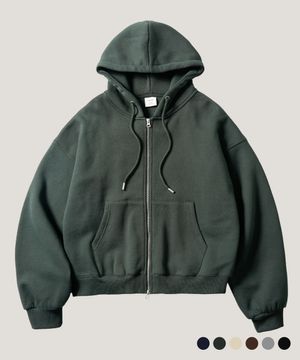 크롭 투 파인더 후드집업 다크그린 JUHD4718