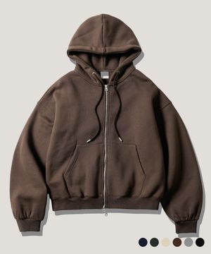 크롭 투 파인더 후드집업 브라운 JUHD4718