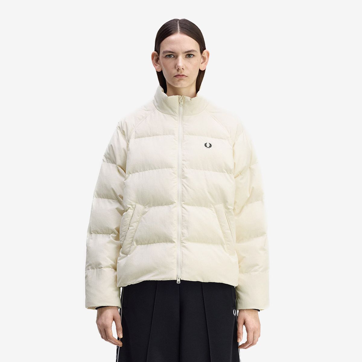프레드페리(FRED PERRY) [Womens] 래글런 슬리브 패디드 재킷 - 에크루 AFPF2531118-560
