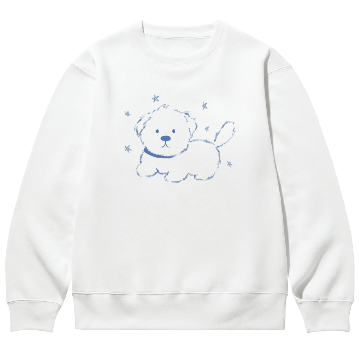 어썸어스(AWESOMEUS) BLUE PUPPY SWEAT SHIRTS_4 COLOR