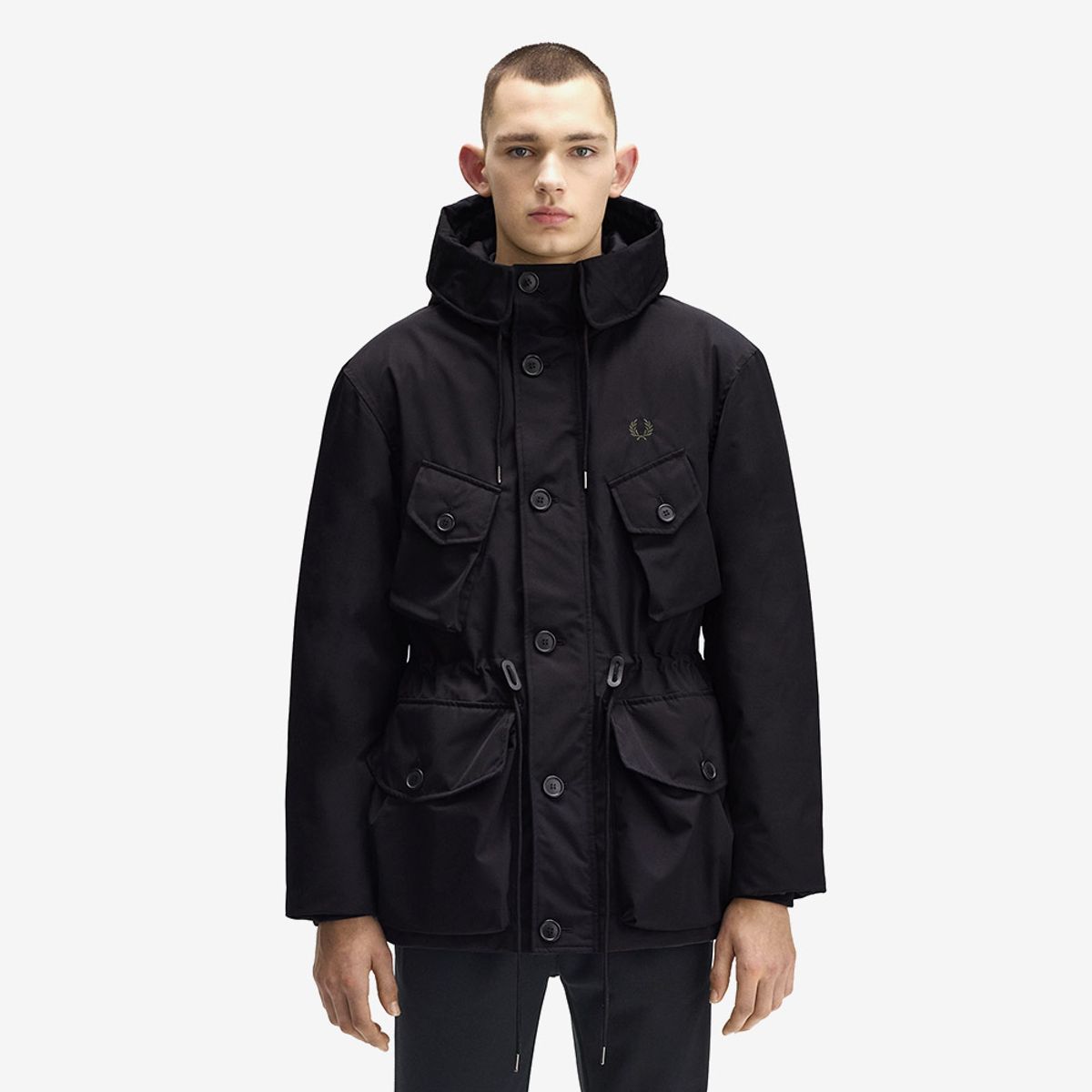 프레드페리(FRED PERRY) [Sharp] 패치 포켓 푸퍼 재킷 - 블랙 AFPM2531315-102