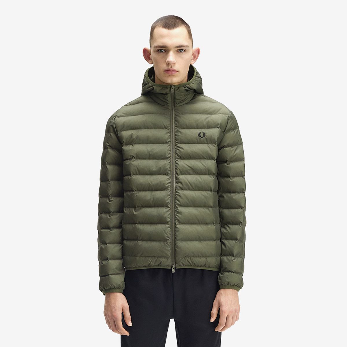 프레드페리(FRED PERRY) [Sport] 후드 인슐레이트 재킷 - 로렐리스 그린 AFPM2538553-X21