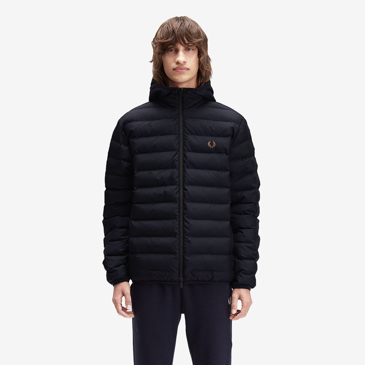 프레드페리(FRED PERRY) [Sport] 후드 인슐레이트 재킷 - 블랙 AFPM2538553-184