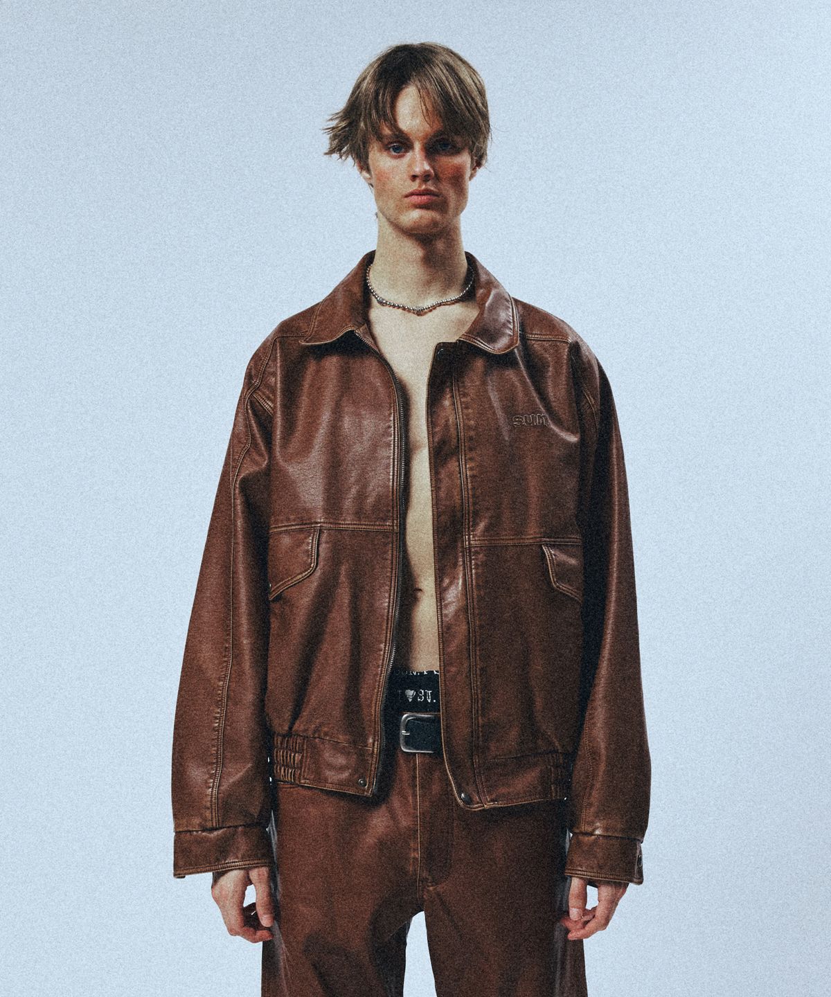 선데이후르츠마켓(SUNDAY FRUIT MARKET) SUNDAY VINTAGE LEATHER JACKET BROWN