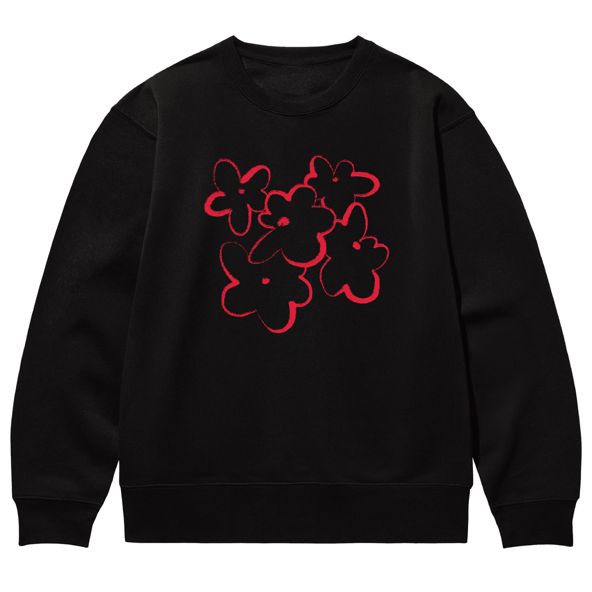 어썸어스(AWESOMEUS) RED LINE FLOWERS SWEAT SHIRTS_4 COLOR